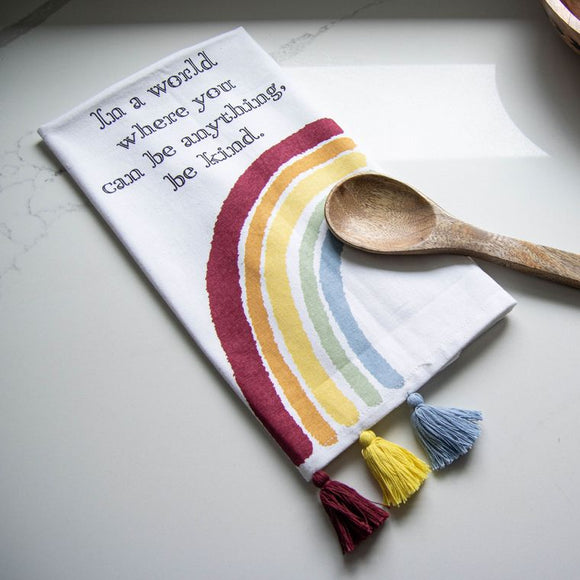 Be Kind Rainbow Tea Towel