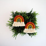 Handmade Macrame Rainbow Earrings